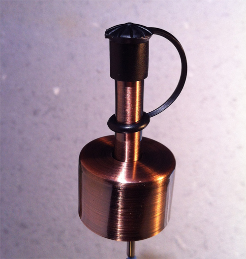 Copper finish metal pour spout