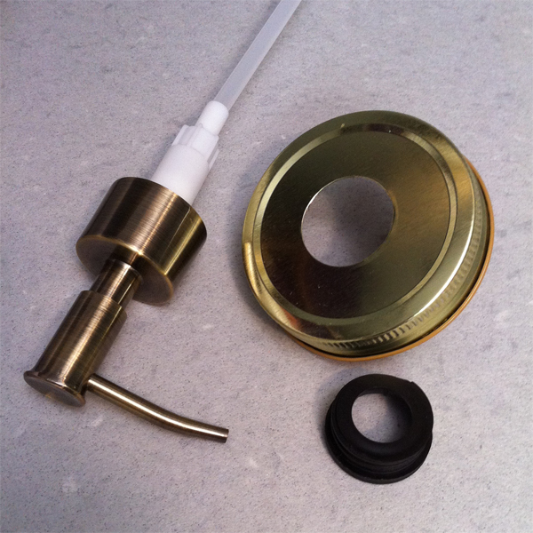 Brass Mason Jar Soap Pump Kit Skinny Brass Pump
