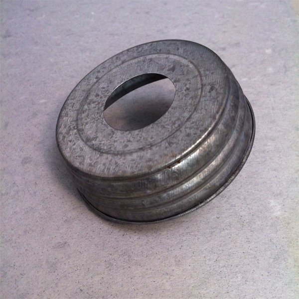 Mason jar soap pump lid Galvanized standard size - Click Image to Close
