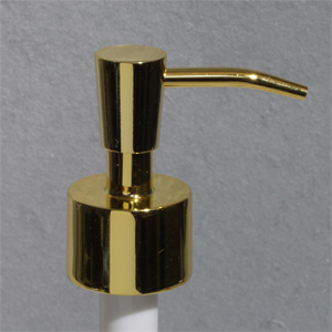 gold finish soap or lotion pump top, gold dispenser pump