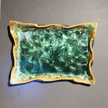 Macro crystalline Glazed Plate 10 x7 inches