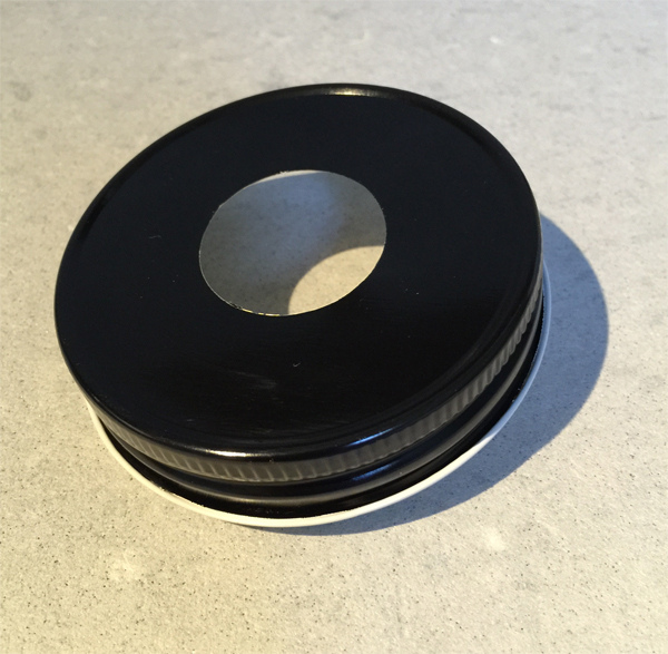 Mason jar soap pump lid black-standard size