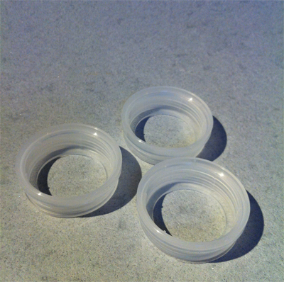 Clear large FOAMER collar rings- For dispensers with no threads - Click Image to Close