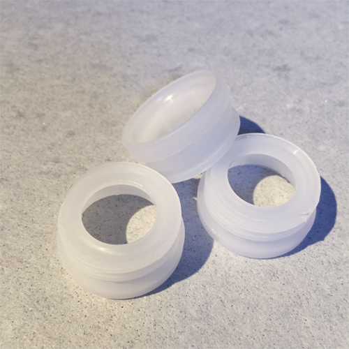 Glue Down collar rings- white For dispensers with no threads