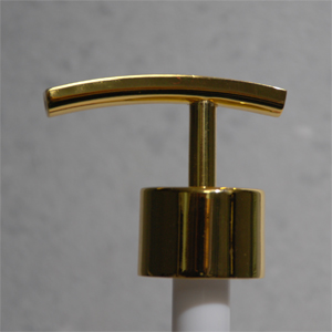 modern style, soap pump top gold finish, gold metal lotion pump
