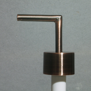 Copper soap or lotion pump top, copper dispenser pump