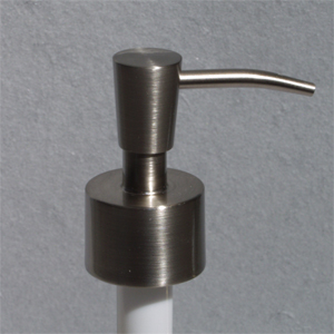 stainless steel finish soap or lotion pump top, stainless dispenser pump